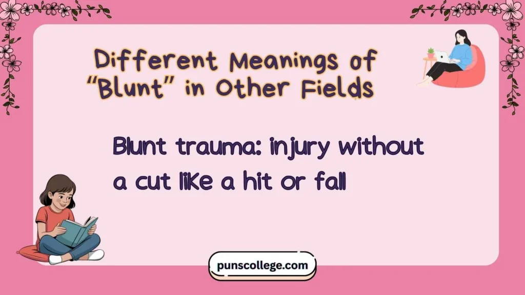  Different Meanings of “Blunt” in Other Fields