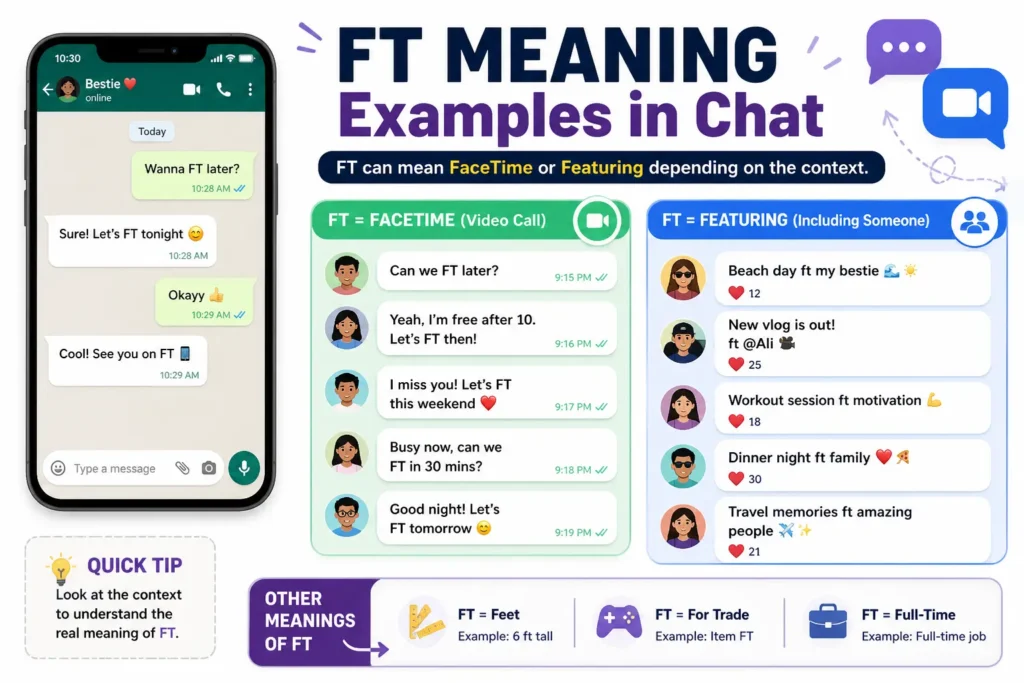 FT Meaning Examples in Chat