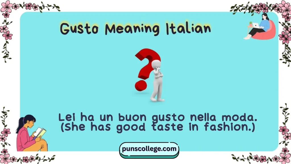 Gusto Meaning Italian
