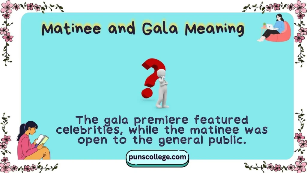 Matinee and Gala Meaning