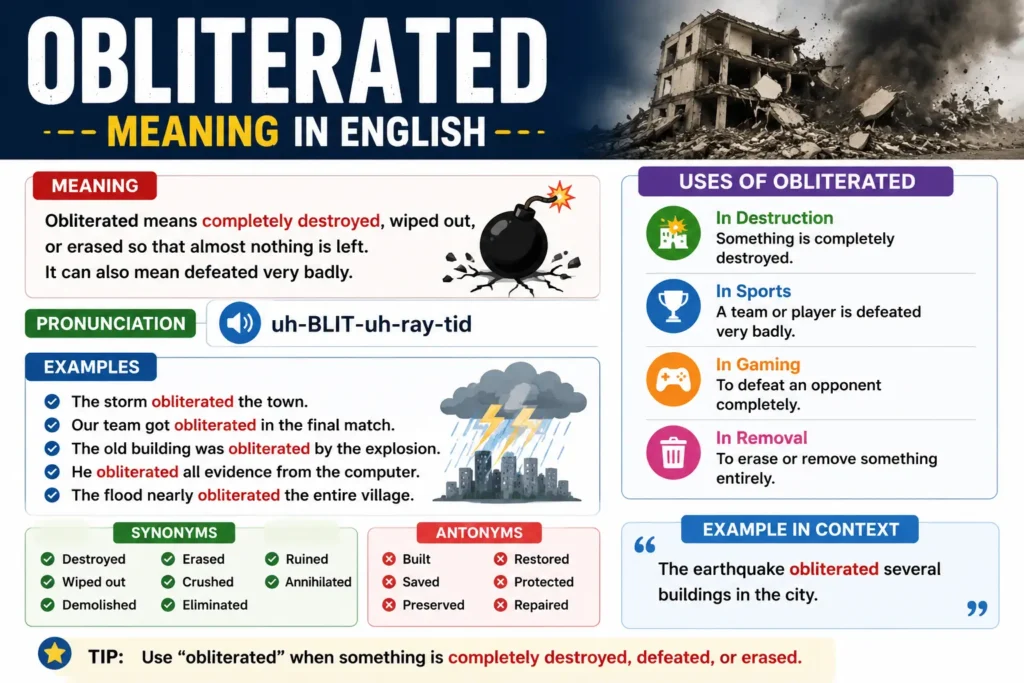 Obliterated Meaning in English