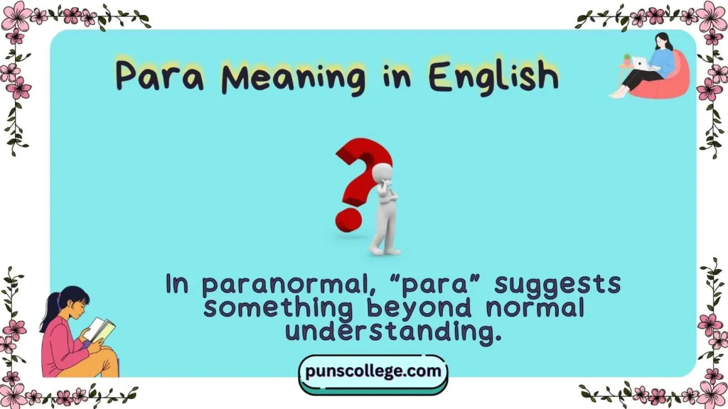 Para Meaning in English