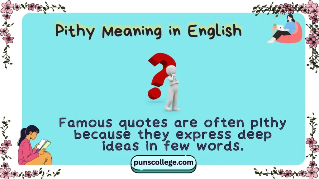 Pithy Meaning in English