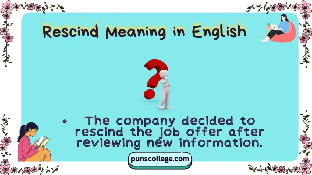 Rescind Meaning in English