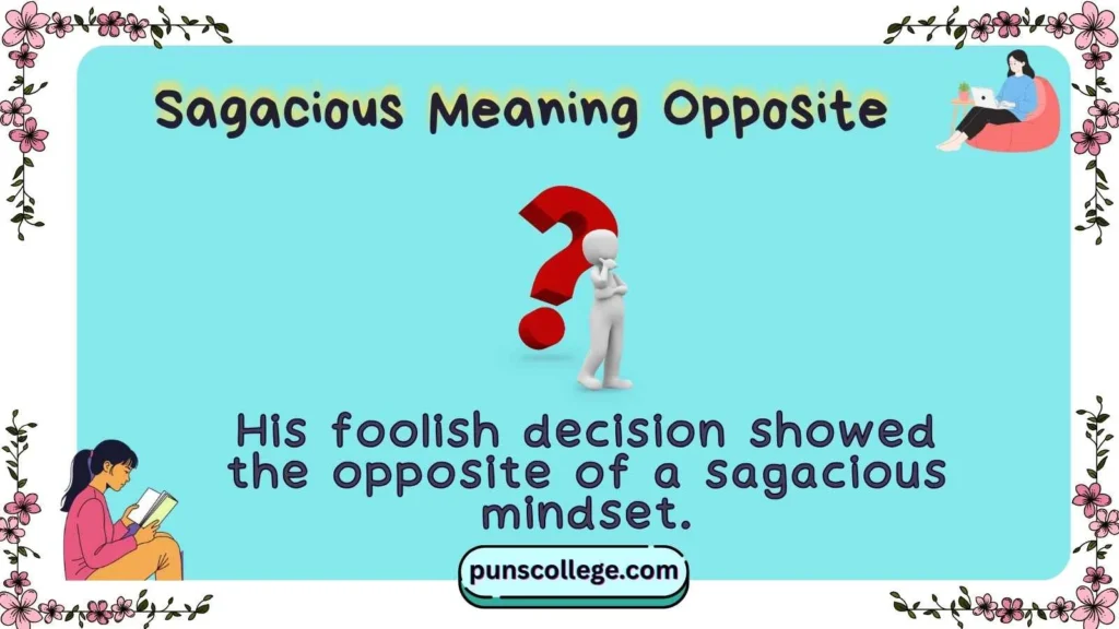 Sagacious Meaning Opposite