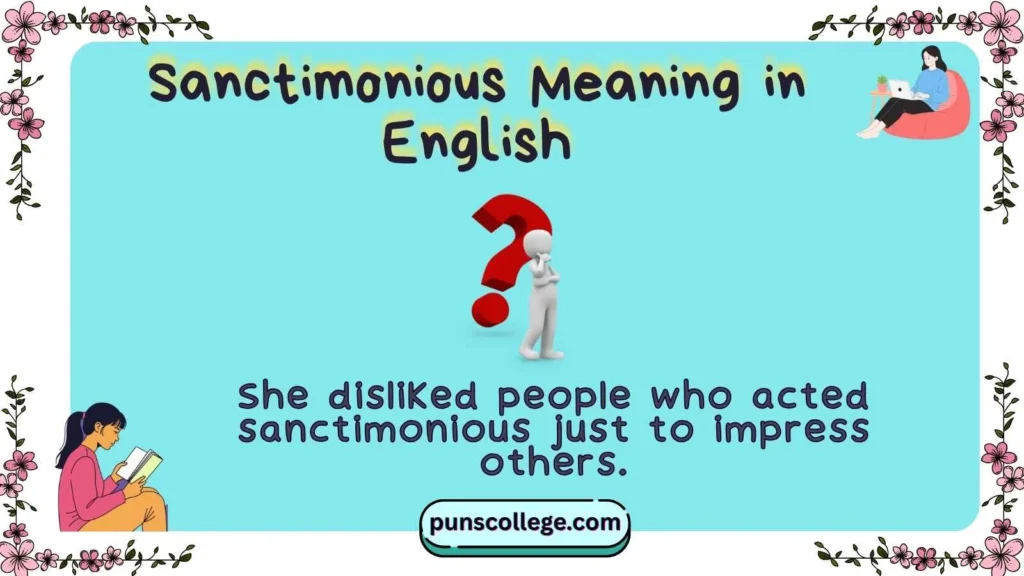 Sanctimonious Meaning in English