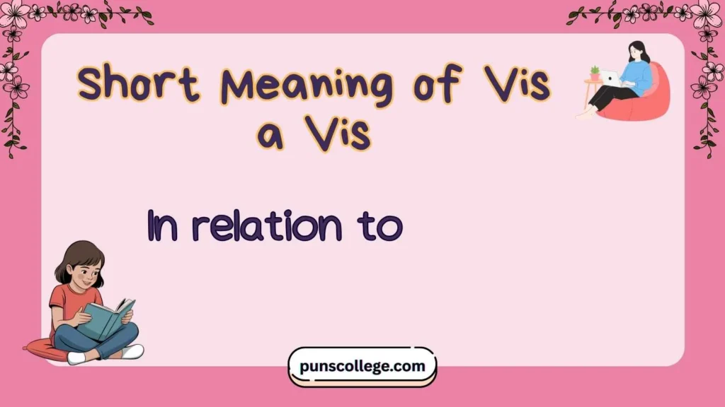 Short Meaning of Vis a Vis