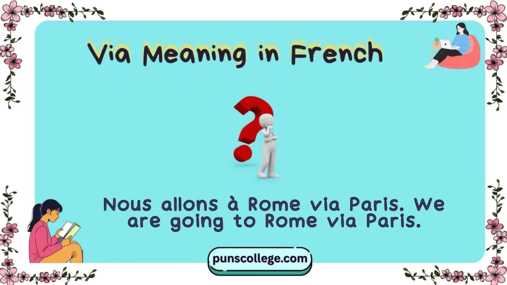 Via Meaning in French