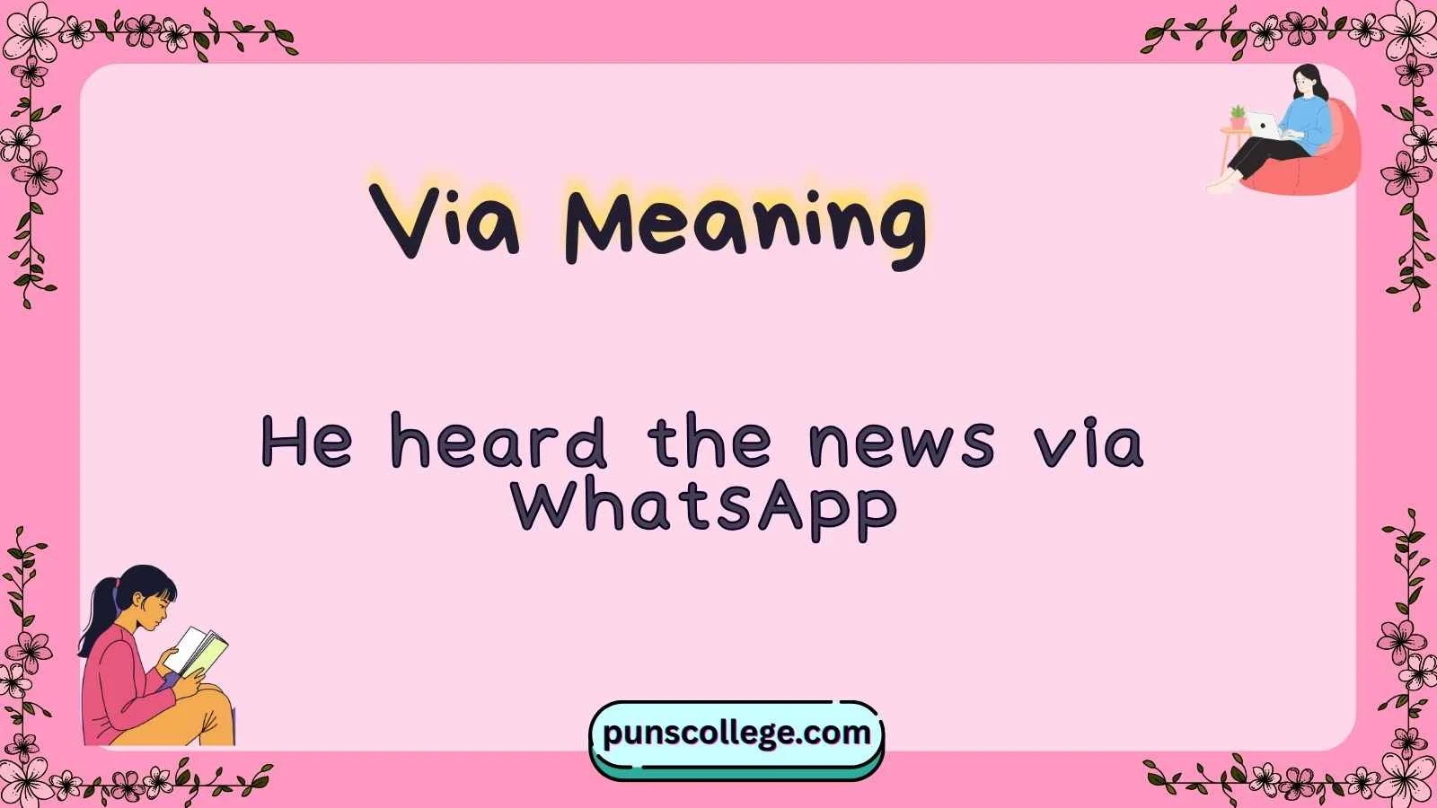 Via Meaning: What Via Really Means in Text, Chat, and Everyday English