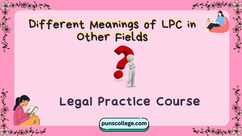 Different Meanings of LPC in Other Fields