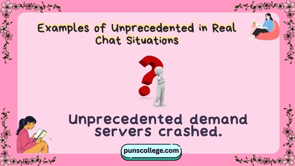Examples of Unprecedented in Real Chat Situations
